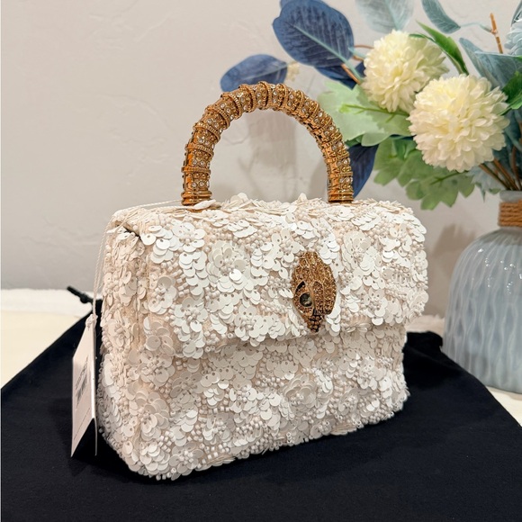 NEW✨Kurt Geiger Kensington Sequin Lace Top Handle / Crossbody Bag - Picture 7 of 16